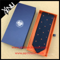 Cravate d&#39;affaires Set Orange Blue Stripe Cravates en soie tricotées Hommes